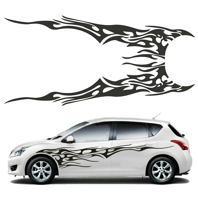 Car Side Body Vinyl Sticker Flame Large Graphics Decal DIY Decoration