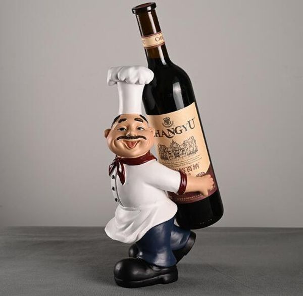 Chef series resin wine rack home chef wine rack birthday wedding small gift