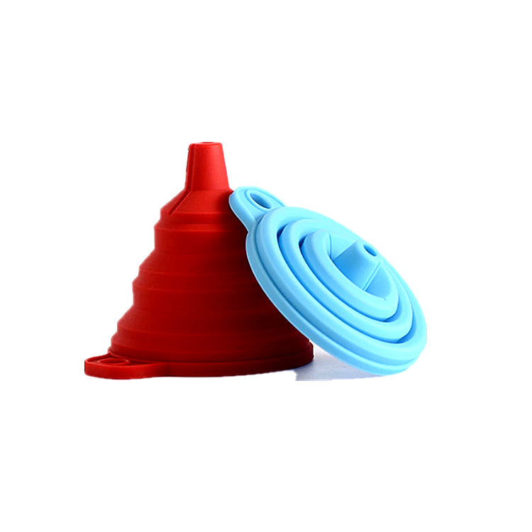 Silicone Collapsible Funnel Strainer Small Kitchen Gadgets Foldable Funnels for Water Bottle Liquid Transfer Food Grade Oil Dispenser Cooking Tool 1