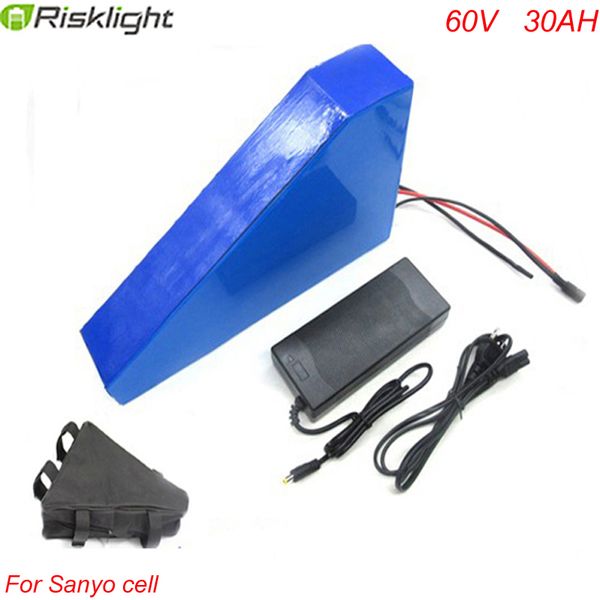 ebike 60v 3000w triangle style lithium battery 60v 30ah electric bike battery triangle pack