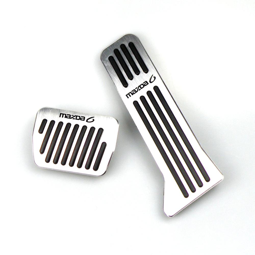 GTPARTS No Drill Aluminum Mazda 6 Accelerator Gas Pedal Brake Pedal Cover AT For Mazda 6 2014-2018
