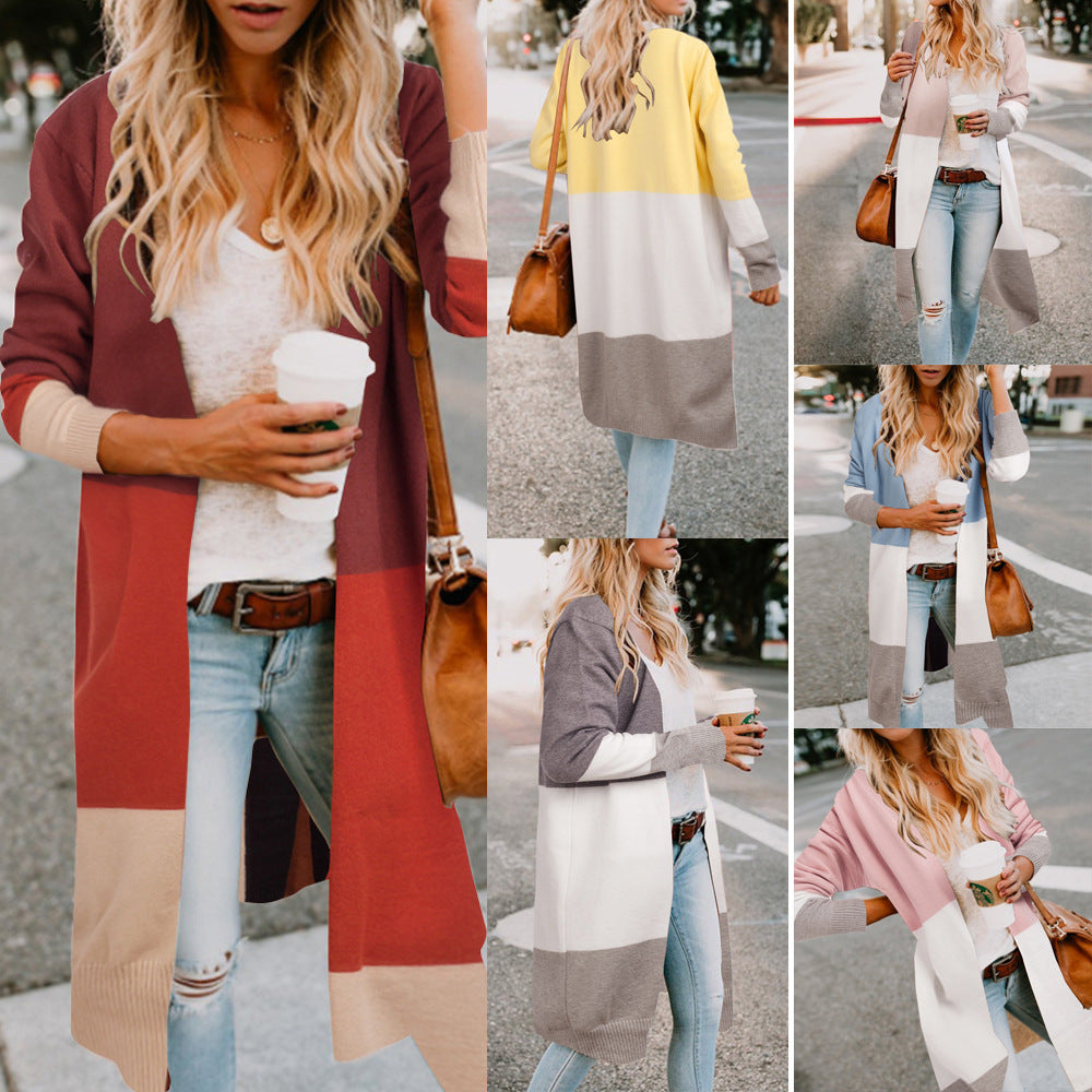 Cardigan Women Long Sleeve New Female Elegant Knitted Outerwear Sweater High Quality SJ3179