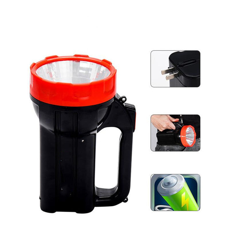 New LED flashlight with range of 200-500 meters, household emergency rechargeable searchlight, outdoor fishing camping light