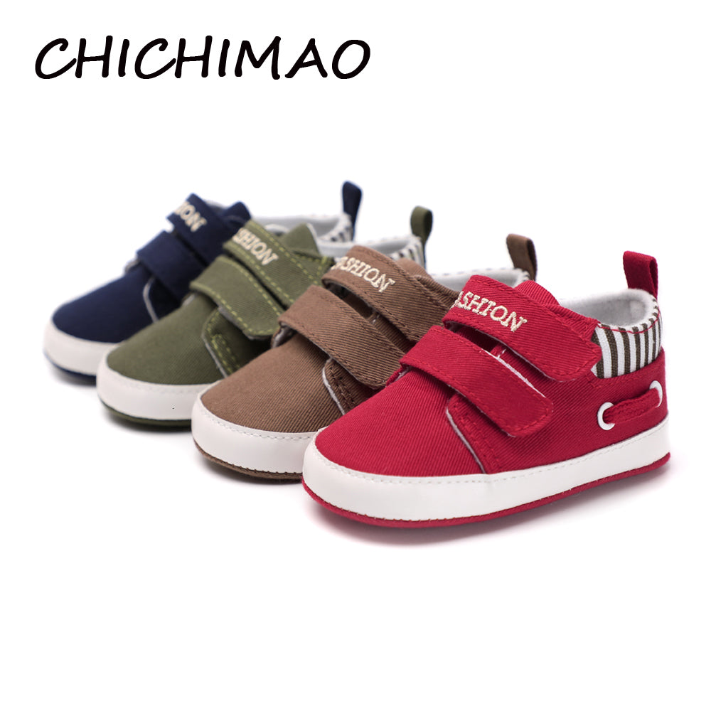 11-13CM 3Pairs Of Whole Size Wholesale Infant Babies Boy Girl Shoes Sole Soft Canvas Solid Footwear For Newborns Toddler Crib Moccasins 4 Colors Ava