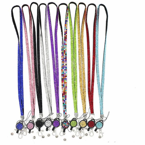 Retractable Neck Strap Pull Badge ID Lanyard Name Card Holder Necklace Hanging Rope Reels Badges Lanyard