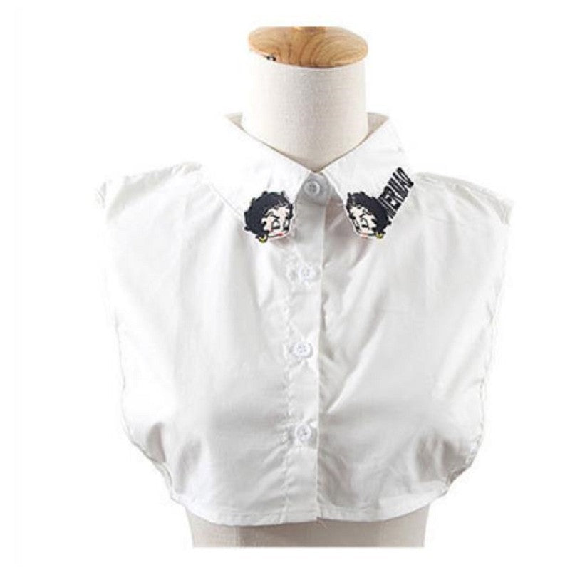 fake collar Autumn winter lace Nail Drill detachable ornament shirt collars women hollow cotton lace pure neckwear