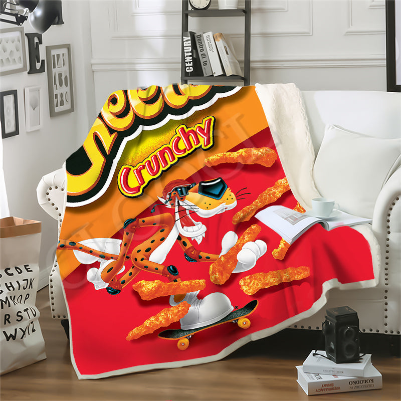 Cartoon Cheetos Blankets Animes 3D Print Double Layer Blanket Sofa Travel Throw Blankets Boy Girl Bedding Plush Quilt