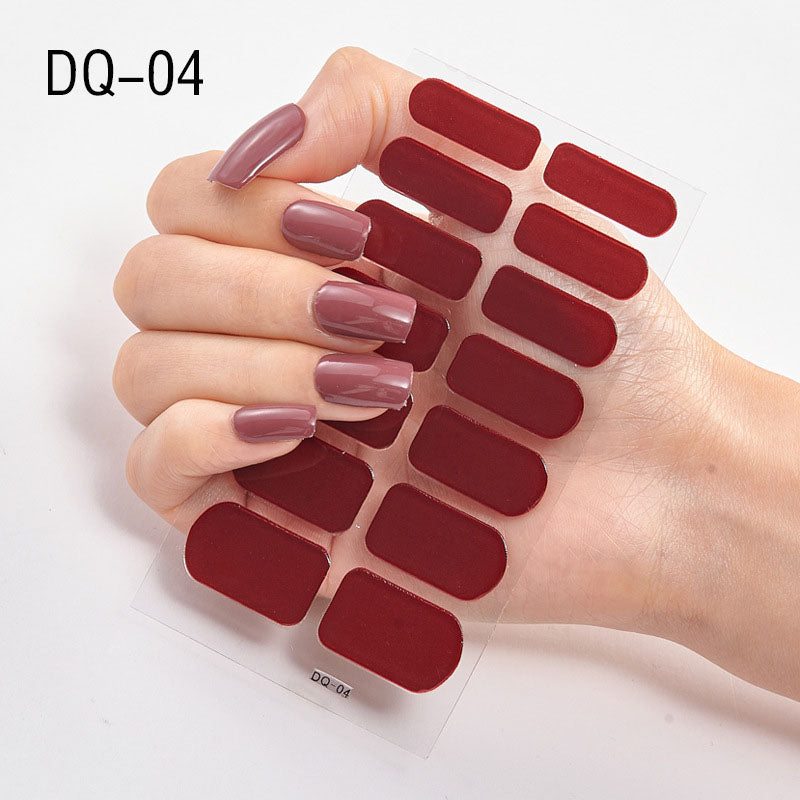 1 Sheet Glitter Series Powder Sequins Fashion Nail Art Stickers Collection Manicure DIY Nail Polish Strips Wraps for Party Decor