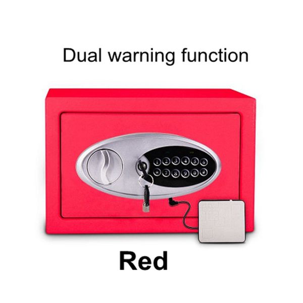Family Office Steel Wall Small Mini Single Door Home Electronic Lock Strongarmer Safe Deposit Box Home Anti-theft Case 31x20x20cm