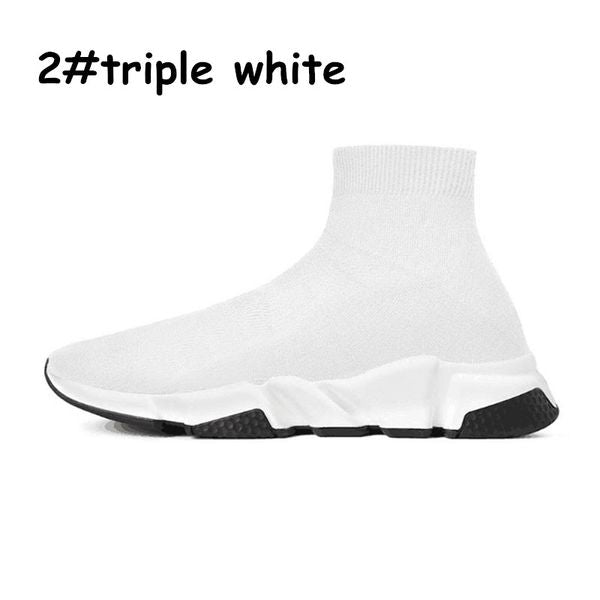 2020 designer shoes Speed Trainer red grey black white green Flat Classic Socks lace womens mens trainers Sneakers