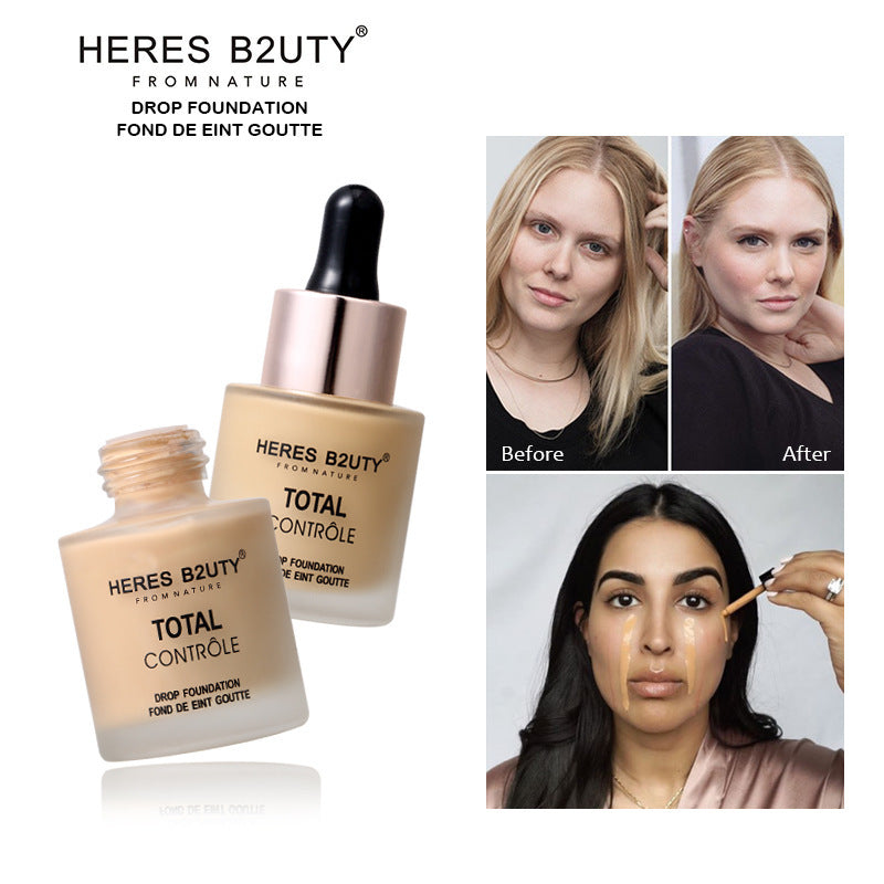 HERES B2UTY Liquid Highlighter Foundation face moisturizer Total Control Drop Concealer Whitening Brighten Face Glow Makeup