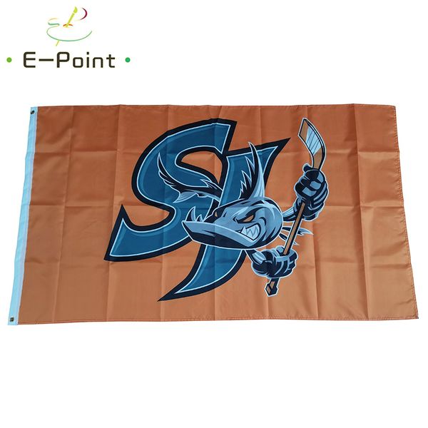 AHL San Jose Barracuda Flag 3*5ft (90cm*150cm) Polyester flag Banner decoration flying home & garden flag Festive gifts