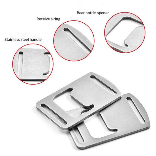 Beer Bottle Opener Durable Flat Stainless Steel Mini Beer Bottle Opener can Jar Opener Fast Shipping NO445
