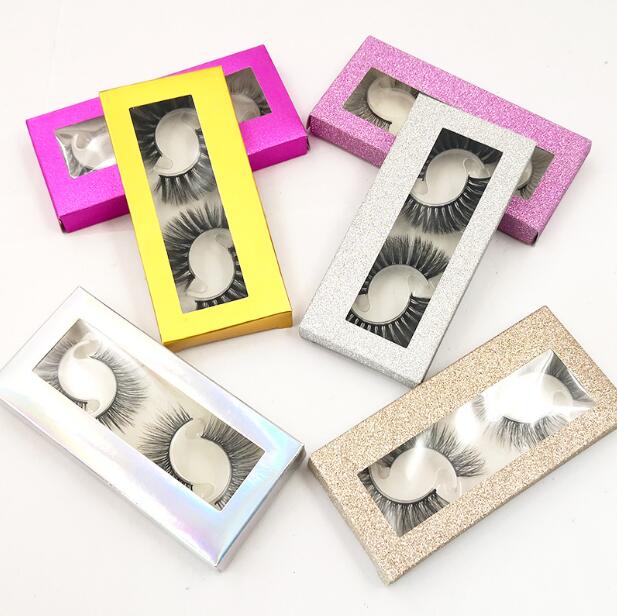 New arrival 2 pairs false eyelashes with luxury packaging reusable handmade fake lashes eye makeup accessories drop shipping
