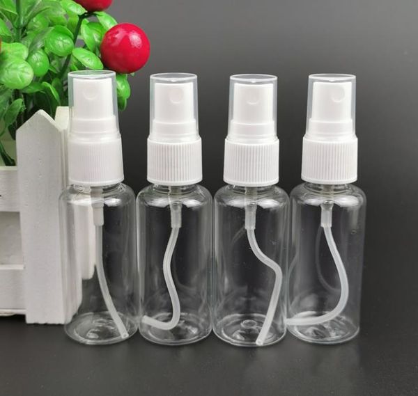 Plastic Spray Bottles,1 oz (30ml) Empty Fine Mist Sprayers,Travel Perfume Atomizer for Cleaning Solutions(Spray Bottles, White+Clear) SN1249