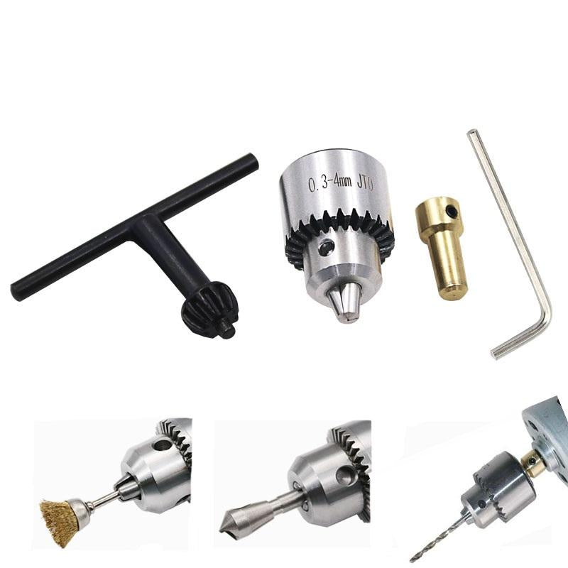 Hot Electric Drill Grinding Mini Drill Chuck Key Keyless Drill Chucks 0.3-4mm Capacity Range W- 3.17mm Shaft Connecting Rod