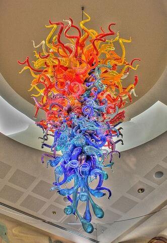 Latest Large Modern Chandeliers Lighting Hand Blown Lamps Chandelier Pendant Light with LED Bulbs Chinese Supplier