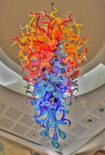 Lamps Large Modern Chandelier Lighting Hand Blown Chandeliers Pendant Light with LED Bulbs Chinese Supplier