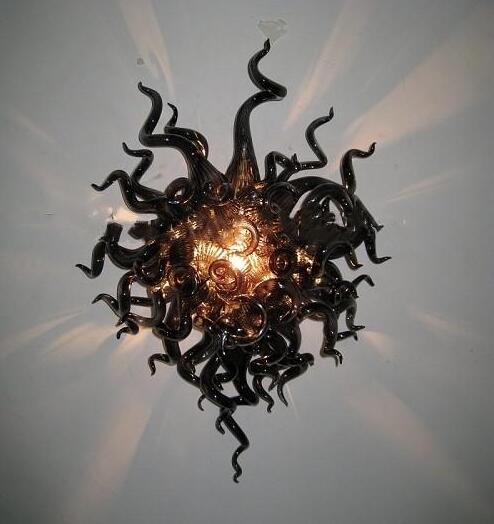 Murano Black Lamps Retro Vintage Hand Blown Sconce Home Deco Glass Art Wall Lighting LED Bulbs Custom Color and Size