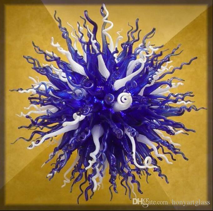 Free Shipping AC Led Bulbs 110v-240v Elegant Flower Home Lamp Hand Blown Glass Ball Chandelier