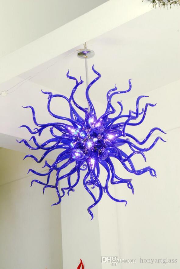 Free Shipping 110v-120v LED Bulbs Fantastic Lamp Low Profile Blue Colored Flush Mount Ceiling Light