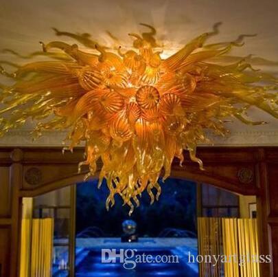 Free Shipping AC Led Bulbs 110v-240v Handicraft Fashionable Cheap Murano Glass Crystal Hanging LED Chandelier