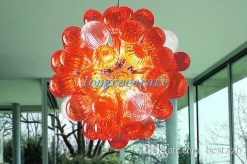 Free Shipping Mouth Blown 110v-120v LED Bulbs Interior Mini Bedroom New Deco Cheap Glass Ball Chandelier