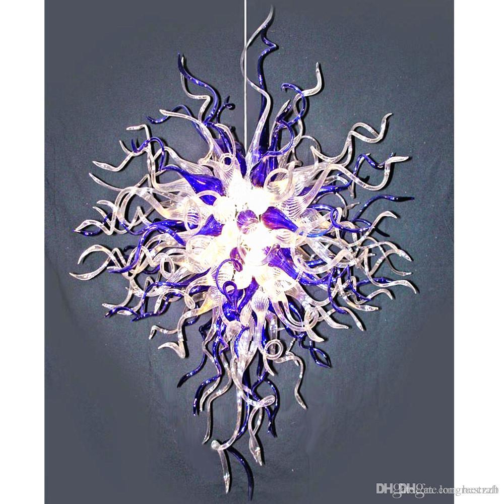 modern chandeliers hand made glass chandelier light LED bulbs light mini chandelier glass shades purple color for girls room