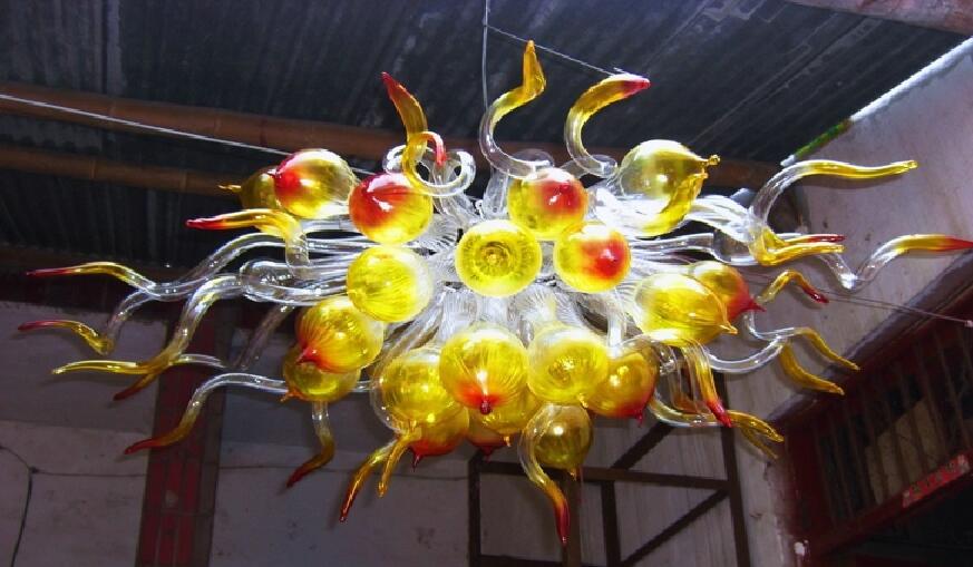 Decorative Hanging Pendant Lighting LED Light Hot Sale Mini Crystal Bubble Chandelier Modern Hand Blown Art Glass Small Chandelier