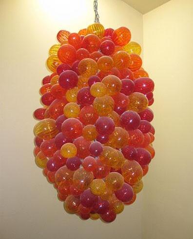 Lamps Design Hanging Balls Chandelier Festival Bubble Light Balloon Shape Modern Hand Blown Glass Chandeliers