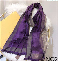 New Fashion Silk Scarf Hot Sale Women Shawl Scarf Scarves Size 180x70cm 6 Color