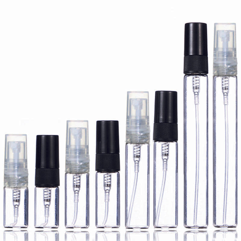2ml 3ml 5ml 10ml Plastic-Glass Mist Spray Perfume Bottle Small Parfume Atomizer Travel Refillable Sample Vials