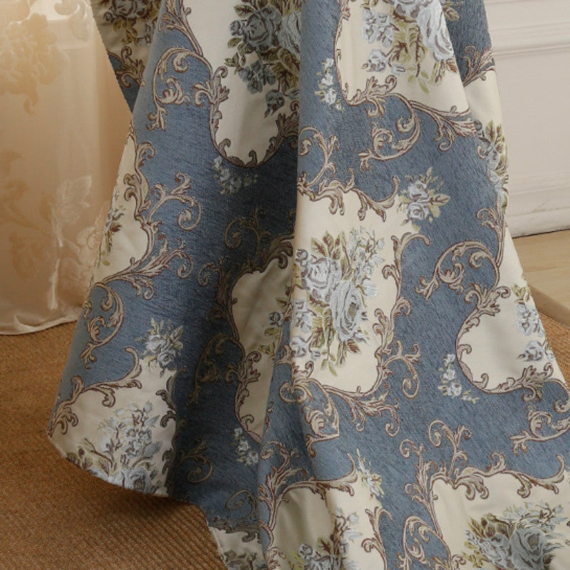 Wide 110&quot; Jacquard Damask Chenille Upholstery Pouffe Sofa Fabric Pillow Pillowcase Cushion Tablecloth Curtain Material