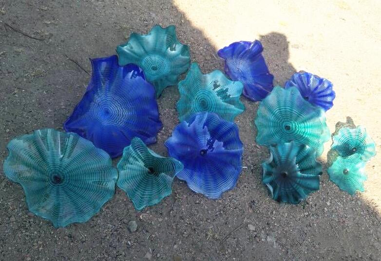 Murano Wall Lamp Decor Custom Color and Size Colorful Hand Blown Glass Hanging Plates Art Lamps