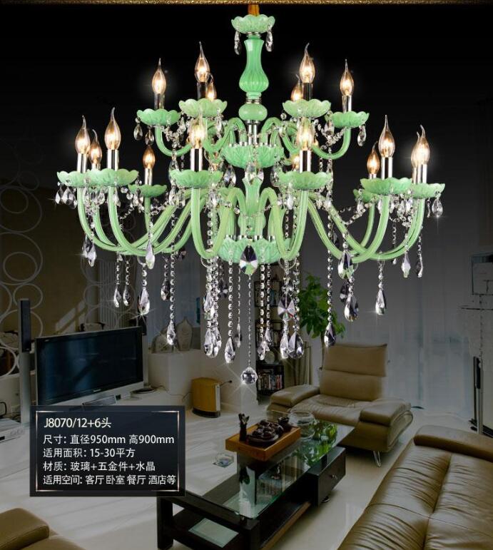 Modern Luxury Crystal Chandelier Lamp European Style Lustre Crystal Creative Candle Light for Foyer Lobby Bar KTV Decoration