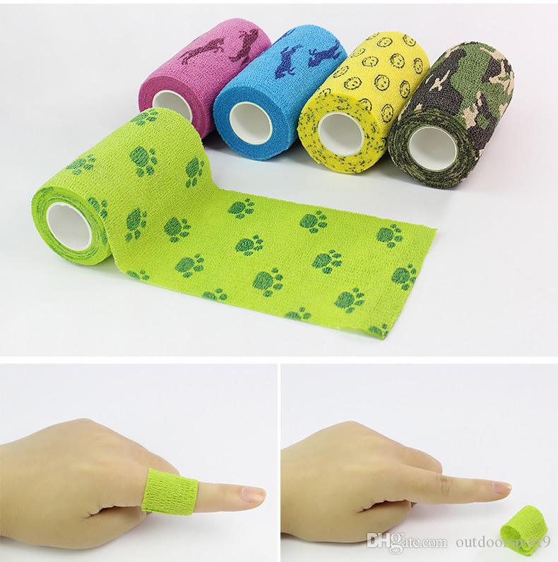 2.5-15cm waterproof medical therapy self-adhesive bandage muscle tape finger joint around first aid kit pet elastic bandage