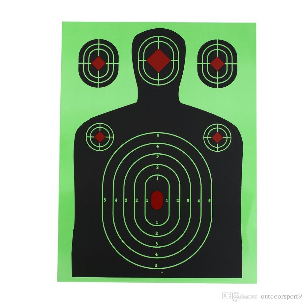 Green Solid Durable Shooting Target 12x18 Shooting Target Paper Targets Fluorescent Green Silhouette Poor Splatter Reactive