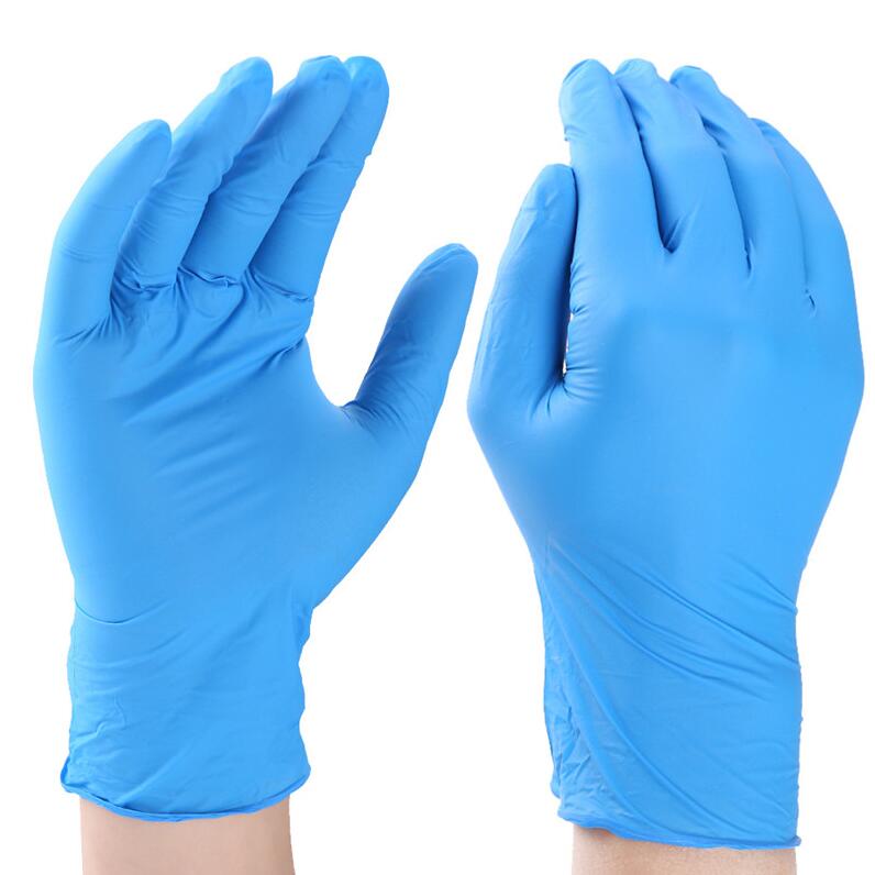 Disposable nitrile Gloves Protective anti Gloves Universal Household Garden Cleaning Gloves For Left and Right Hand 100pcs-box