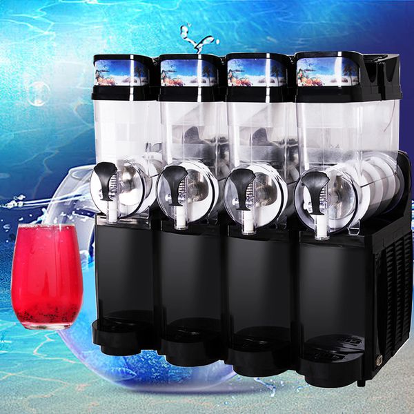 Free shipping supply the 4 tanks of commercial slush Machine - Snow melting machine Cold Drink Dispenser