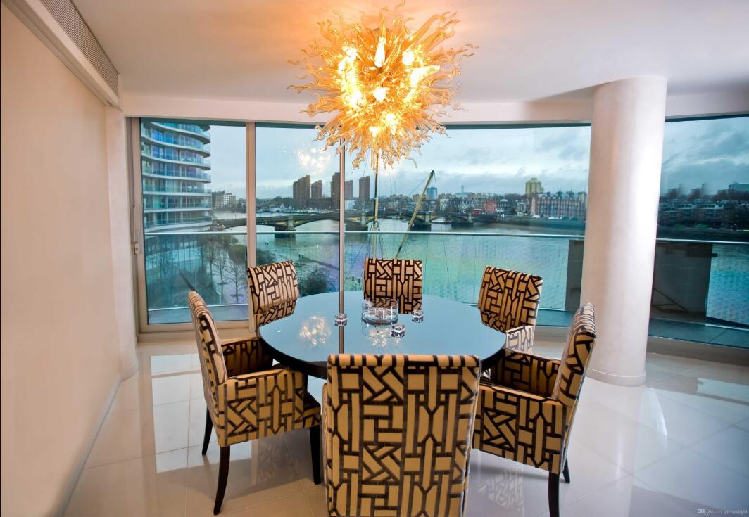 Foyer Decor Handmade Blown Lamp Chandelier Light Italy Designed Energy Saving LED Bulbs Modern Art Deco Custom Made Glass Chandeliers