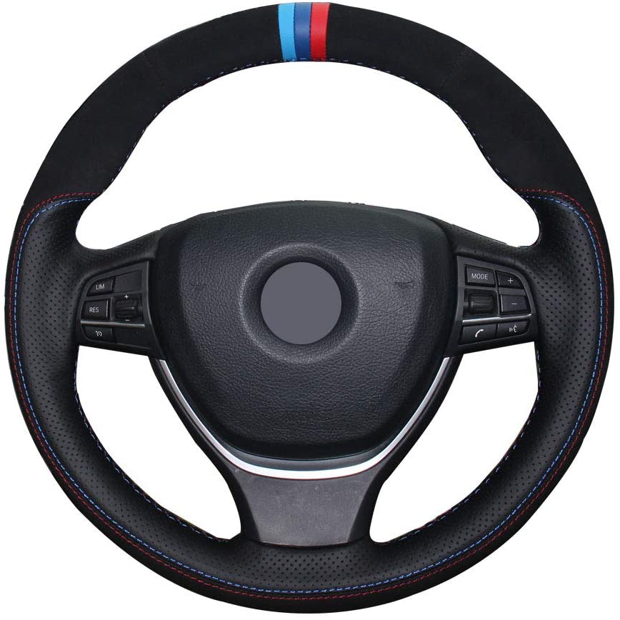 DIY Sew Leather Suede Steering Wheel Cover for BMW F07 F10 F11 525i 550i 528i 535i 540i 2011-2016 F06 F12 F13 6 Series F01 7 Series