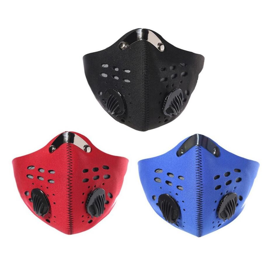 PM2.5 Mountain Road Bike Bicycle Half Face Masks Anti-Dust Cycling Face Mask Breathable Activated Carbon Cycling Running Bicycle Mask