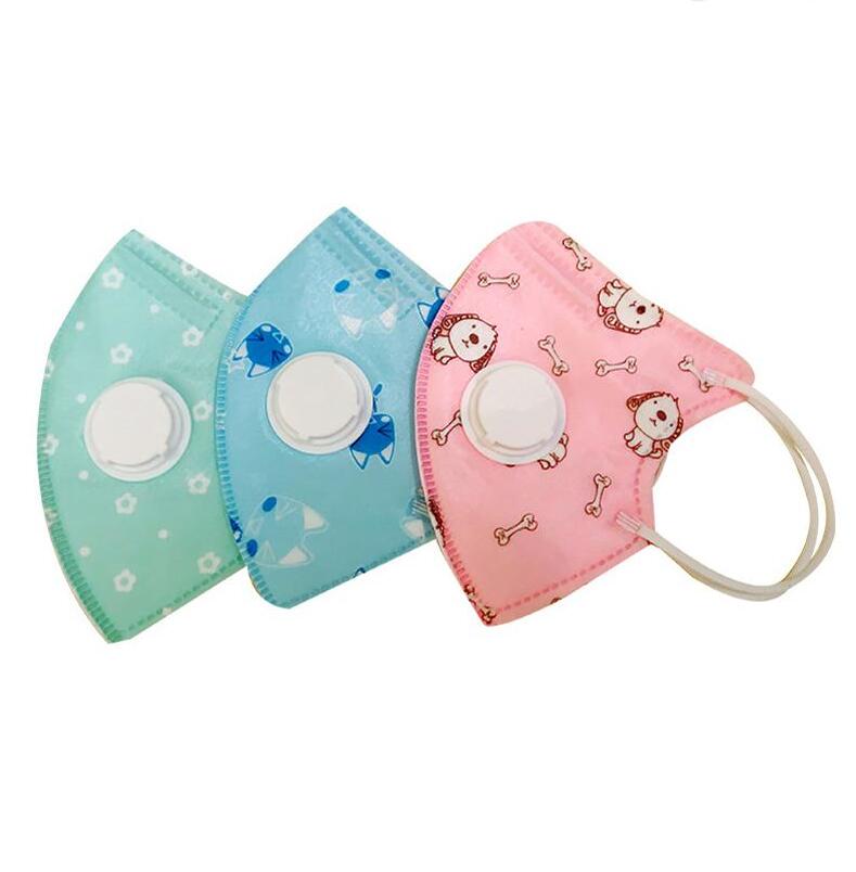 Disposable Kids Mask Children Cartoon Face Masks active carbon Filter Breather Valve PM2.5 Anti dust Haze Dustproof Protective Mask