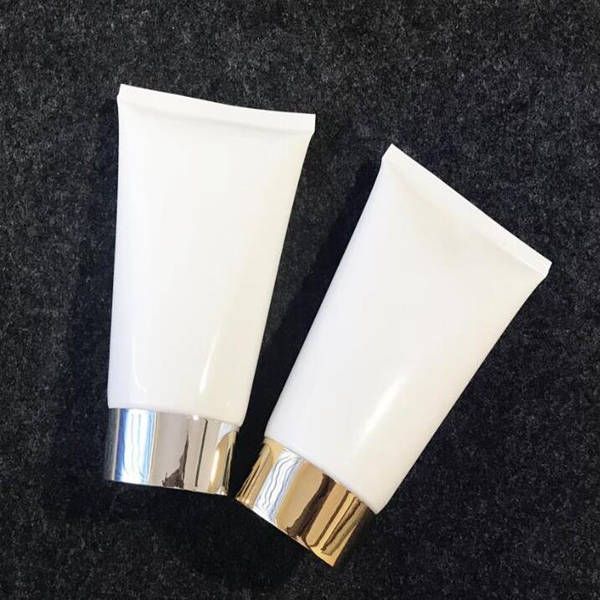 150g Empty White Soft Tube Facial Refillable Portable Traveling Tubes Squeeze Cosmetic Containers Cream Lotion Plastic Bottles