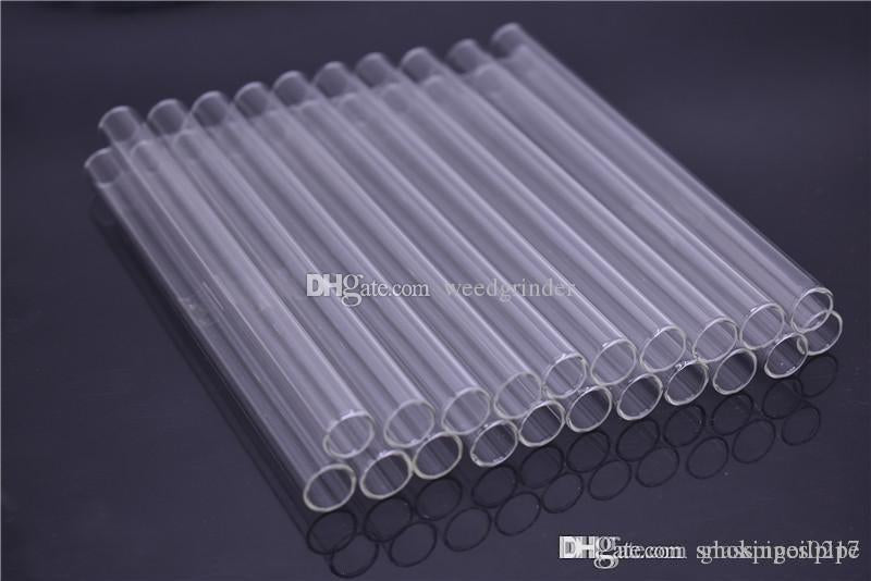 clear 6inch Love Rose thick Pyrex glass oil tube pipe straight oil burner pipes for smoking