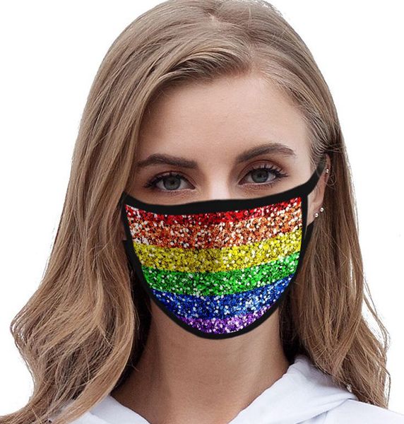 LGBT gay 3D printing mask face masks polyester reusable Out Door Sport Riding Masks Fashion Rainbow Reusable mouth masks LJJK2339