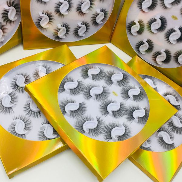 Reusable handmade 10 pairs mink false eyelashes set thick natural long fake lashes eye makeup 13 models available with luxury packing DHL