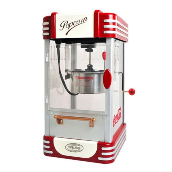Electric Popcorn Machine Mini Household Automatic Hot Oil Popcorn Maker Fast Heating With Non-Stick Pot