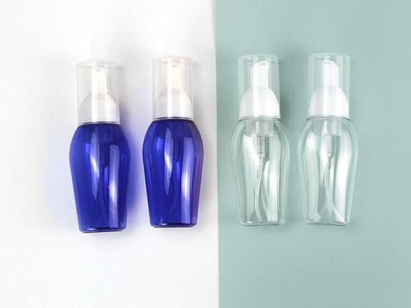 New 50ml 80ml curved foam bottle, facial cleansing shampoo foam bottle, mousse cosmetic bottle packaging material