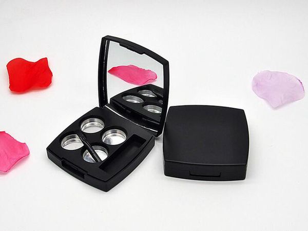 Inner diameter 20mm matte black four grid lipstick tray empty tray lipstick dispensing box DIY eye shadow box